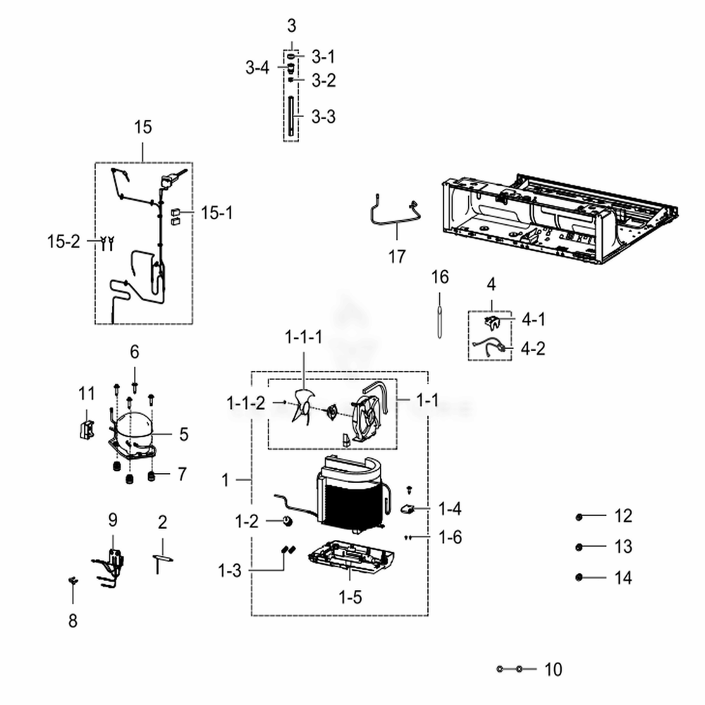 Cycle Diagram and Parts List for RF28K9380SG (AA)(0003) Samsung Refrigerator