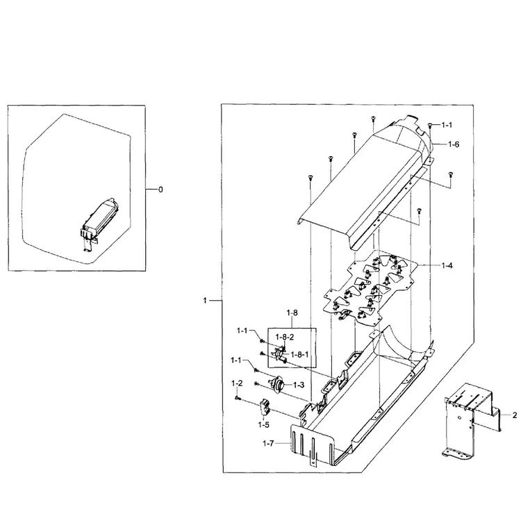 Heater Assy Diagram and Parts List for DV400EWHDWR AA-0001 Samsung Dryer