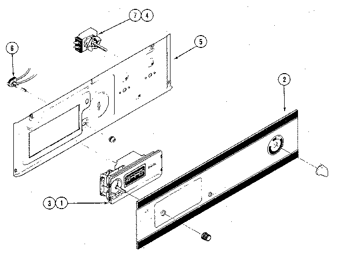 Control Panel Diagram and Parts List for 11111  Kenmore Wall Oven