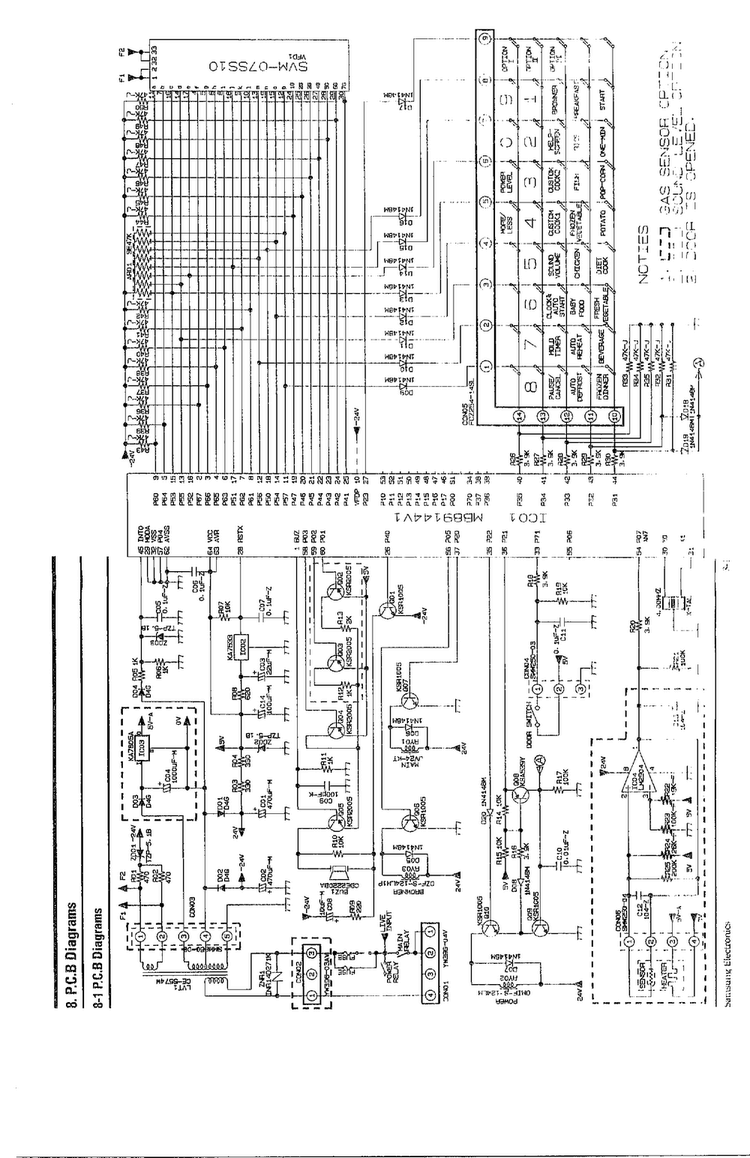 Pcb Diagram Diagram and Parts List for MW6470W XAA Samsung Microwave