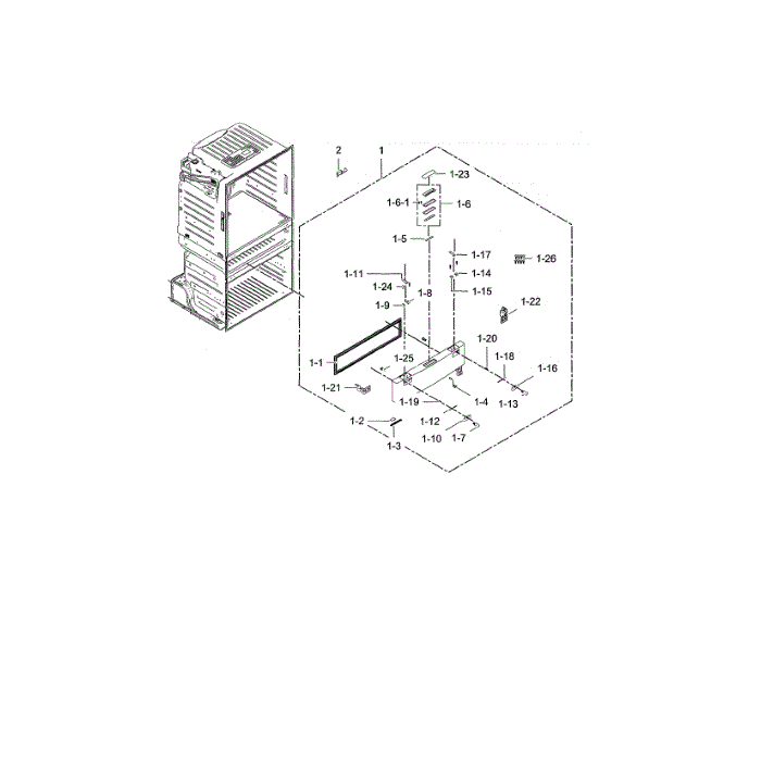 Flexzone Door Diagram and Parts List for RF28HMEDBSG AA-00 Samsung Refrigerator