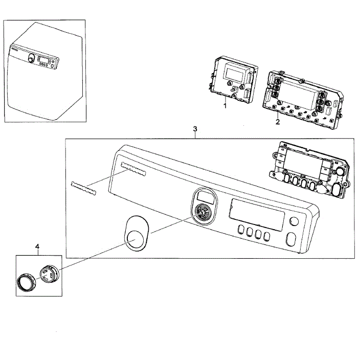 Control Panel Diagram and Parts List for DV448AEE XAA-01 Samsung Dryer