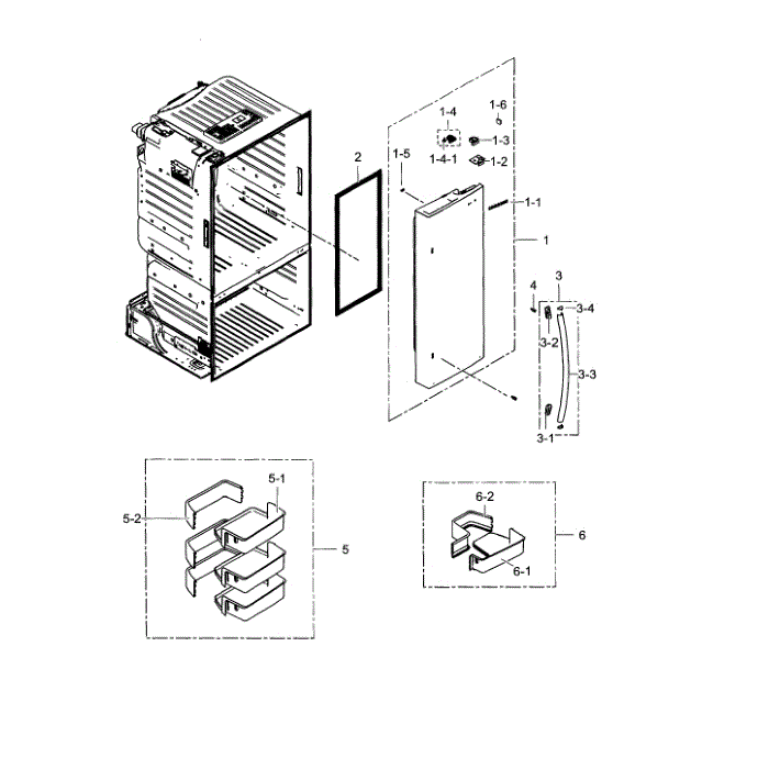 Fridge Door R Diagram and Parts List for RF28HFPDBSR AA-00 Samsung Refrigerator