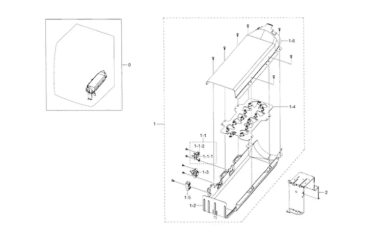 Duct Heater Diagram and Parts List for DV36J4000EW A3-0000 Samsung Dryer