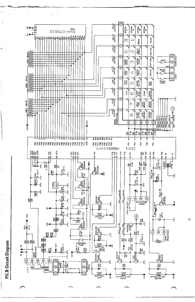 P.c.b. Circuit Diagram Diagram and Parts List for MC6566W XAA Samsung Microwave