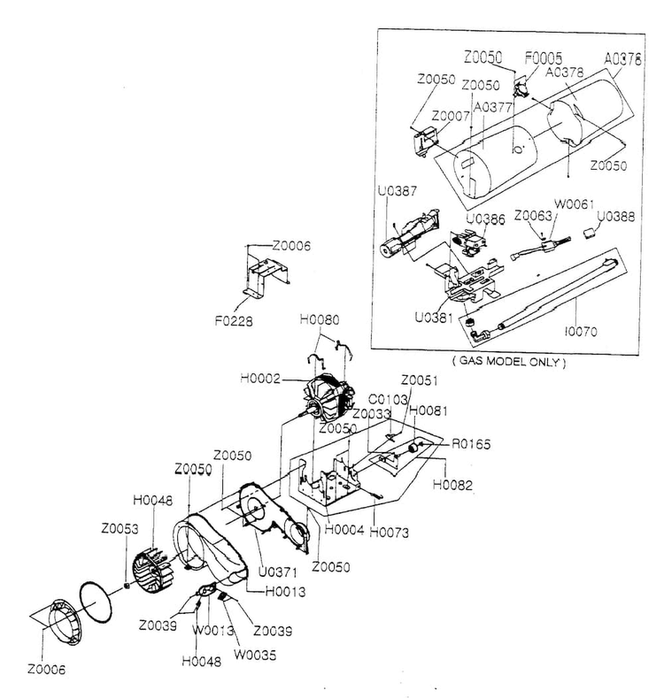 Motor/heater Diagram and Parts List for DV306LGW XAA Samsung Dryer