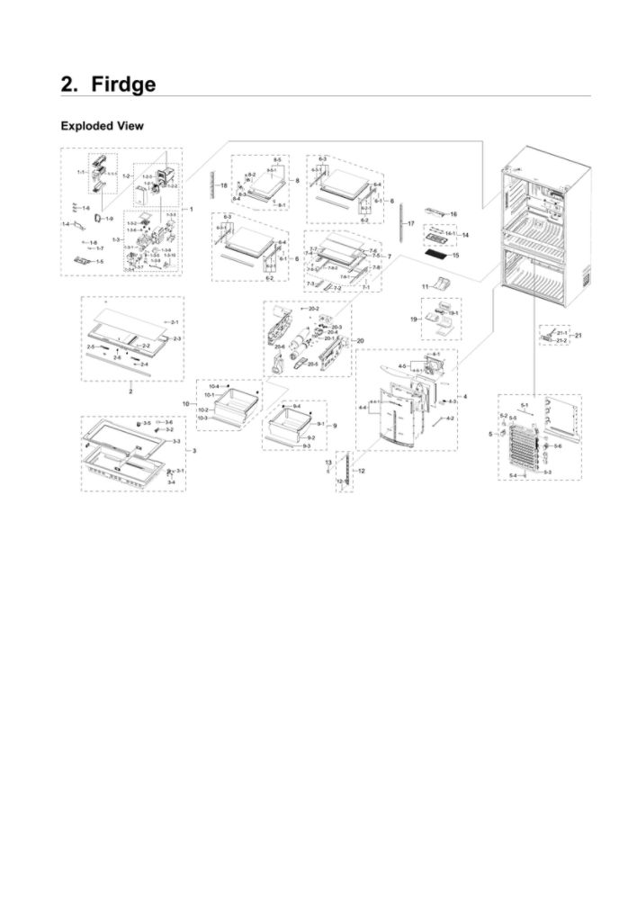 Refrigerator Parts Diagram and Parts List for RF22NPEDBSR AA-04 Samsung Refrigerator