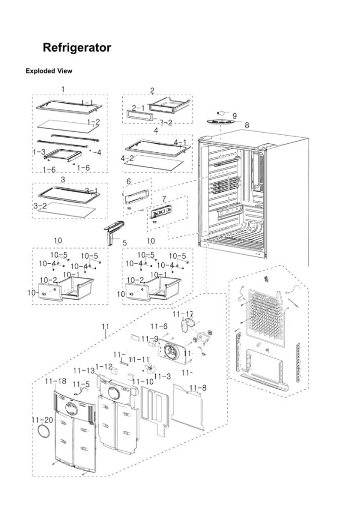Refrigerator Parts Diagram and Parts List for RB195ABBP XAA-00 Samsung Refrigerator
