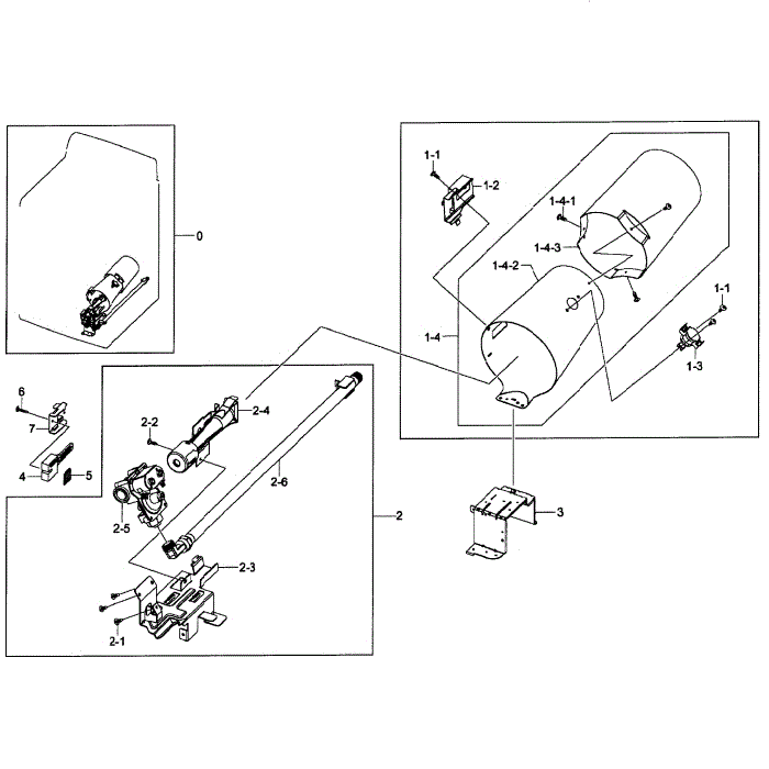 Heater Assembly Diagram and Parts List for DV50F9A8GVW A2-01 Samsung Dryer