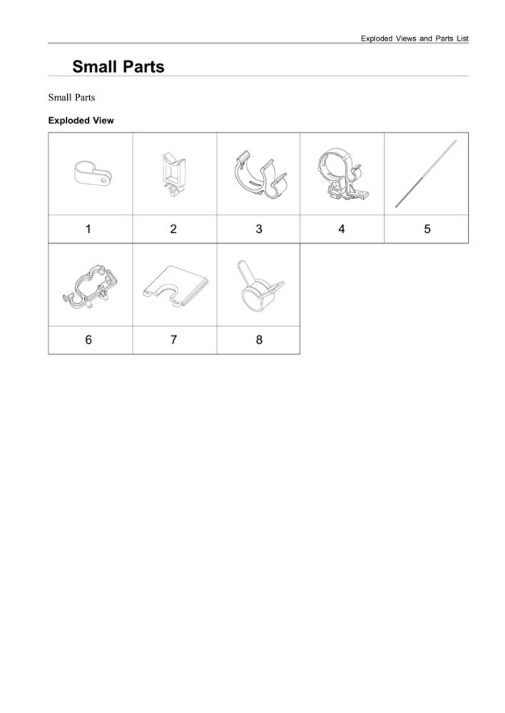 Small Parts Diagram and Parts List for WA55A7300AE US-00 Samsung Washer