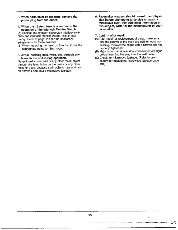 Cautions Page 2 Diagram and Parts List for MW2170U XAA Samsung Microwave