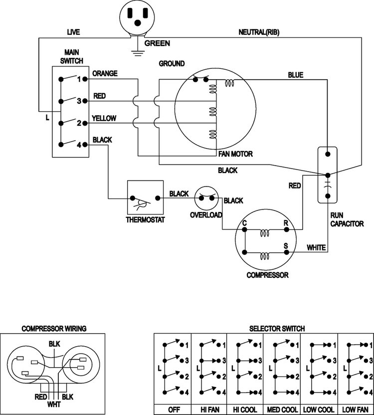 Wiring Information Diagram and Parts List for AW1000A XAA Samsung Air Conditioner
