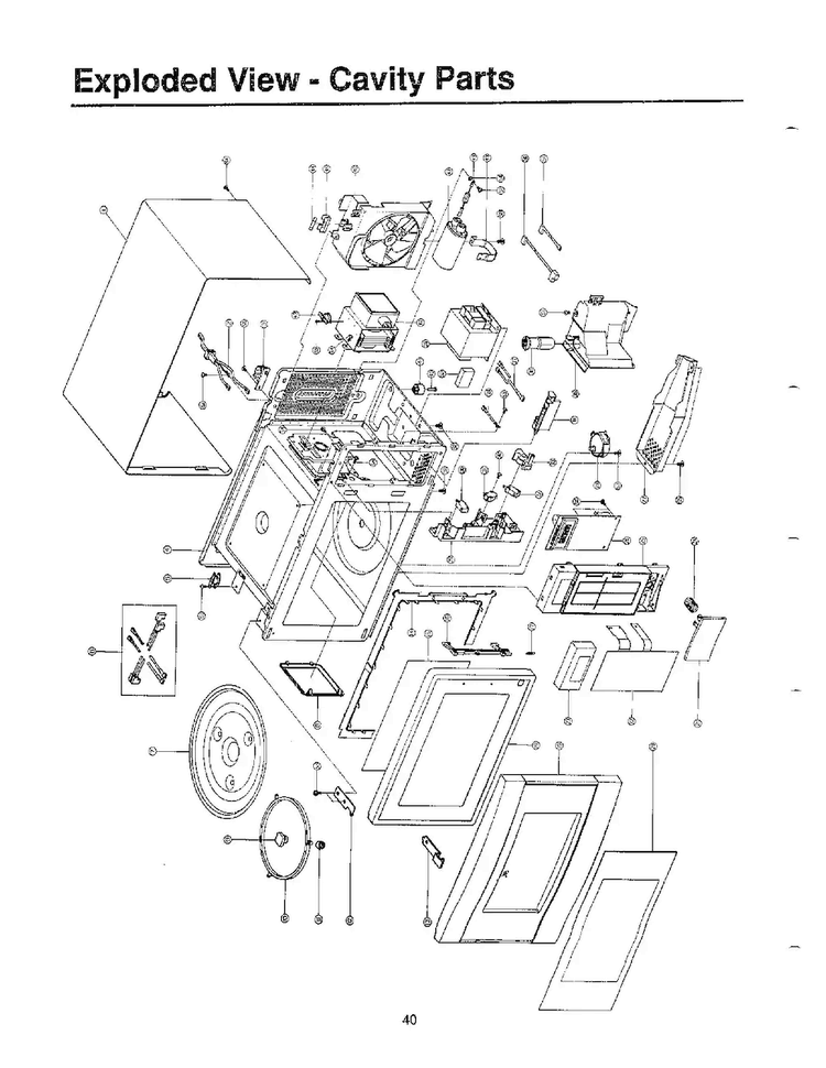 Cavity/standard Parts Diagram and Parts List for MW5620T XAA Samsung Microwave
