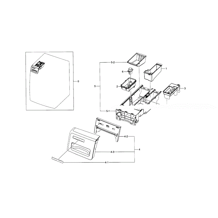 Drawer Diagram and Parts List for WF330ANW XAA-00 Samsung Washer