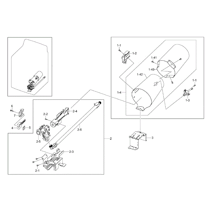 Duct Burner And Gas Diagram and Parts List for DV400GWHDWR AA-00 Samsung Dryer
