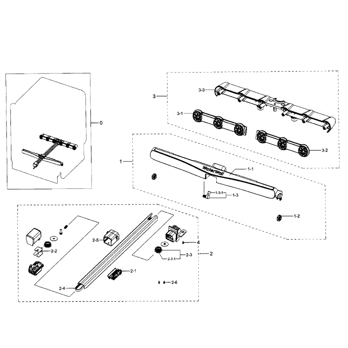Motion Sensors Diagram and Parts List for DW80J9945US AA-01 Samsung Dishwasher