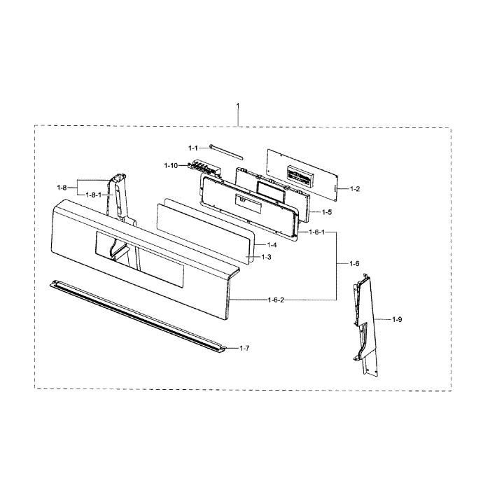 Control Box Diagram and Parts List for NX58F5700WS AA-01 Samsung Range