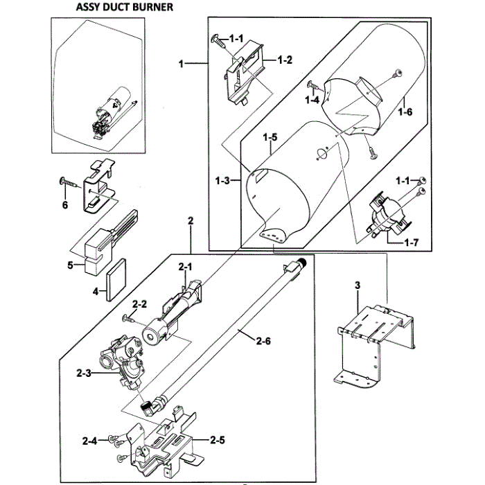 Heater Assembly Diagram and Parts List for DV350AGR XAA-00 Samsung Dryer