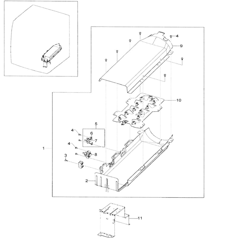 Heater Diagram and Parts List for DV209AEW XAA-0000 Samsung Dryer