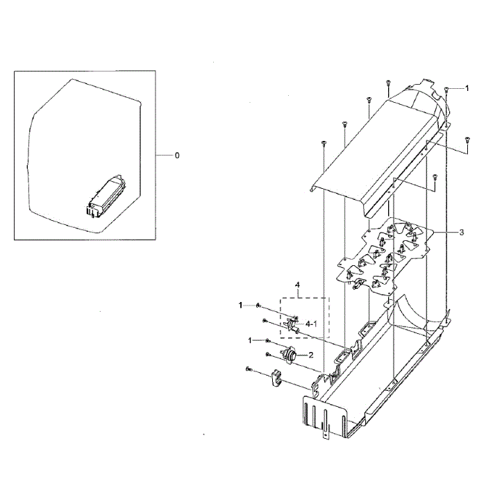 Duct Heater Diagram and Parts List for DV42H5000EW A3-03 Samsung Dryer