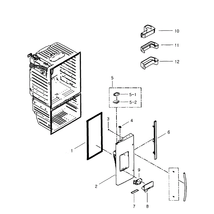 Left Door Diagram and Parts List for RFG296HDRS XAA-01 Samsung Refrigerator