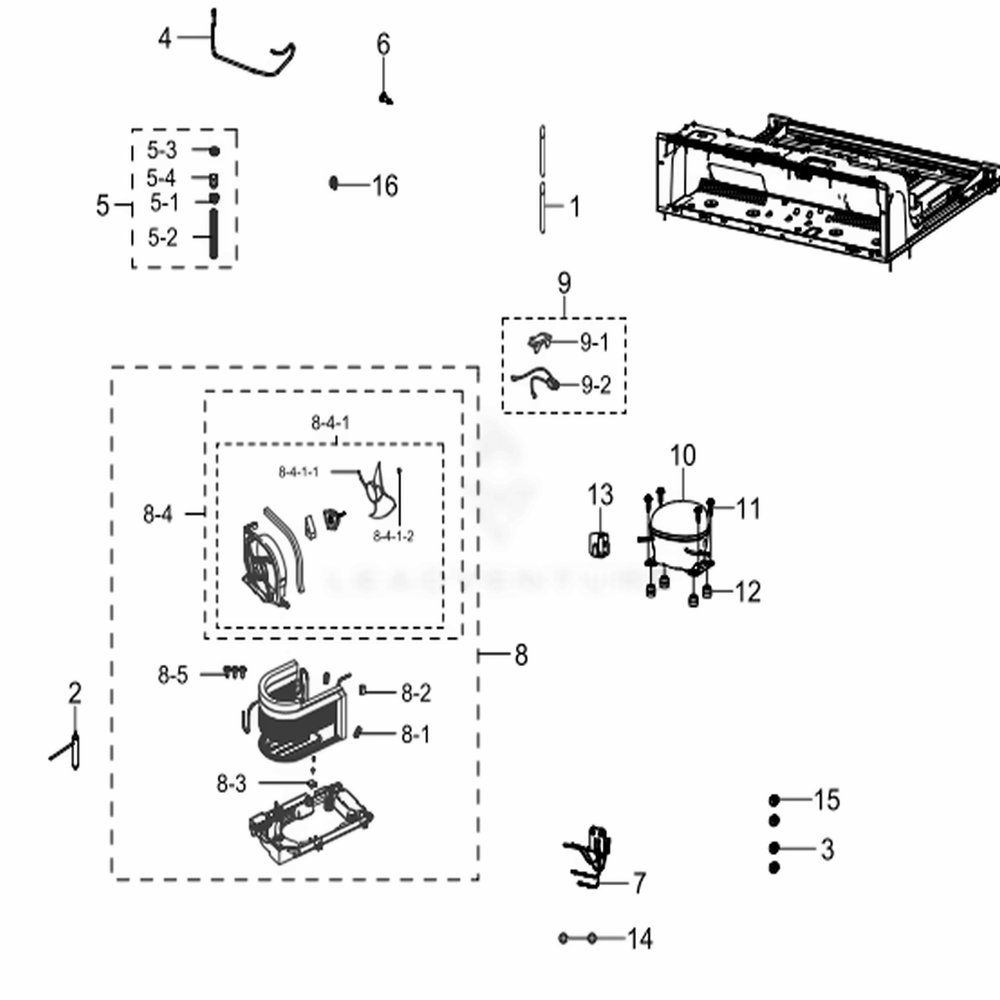 Cycle Diagram and Parts List for RF23J9011SG (AA)(0009) Samsung Refrigerator