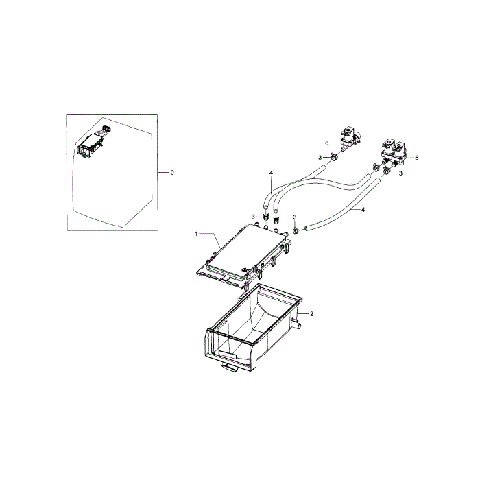 Housing-Drawer Diagram and Parts List for WF218ANW XAA-01 Samsung Washer