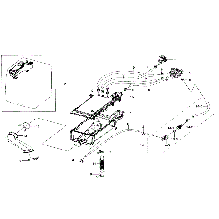 Housing Drawer Diagram and Parts List for WF393BTPARA A1-00 Samsung Washer