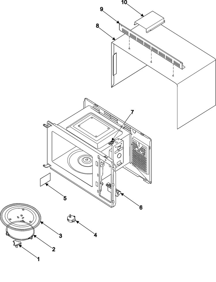 Body/cavity/elements Diagram and Parts List for MR1032UBC XAA Samsung Microwave