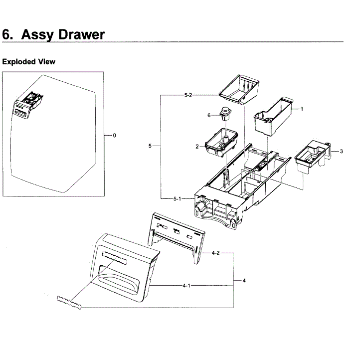 Drawer Diagram and Parts List for WF350ANP XAA-01 Samsung Washer