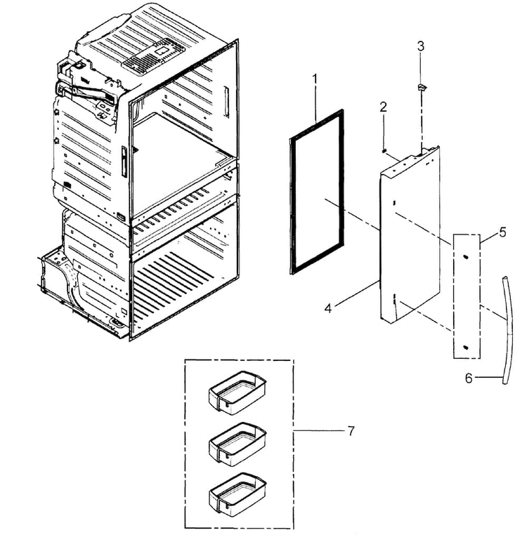 Right Door Diagram and Parts List for RF4267HABP XAA-0000 Samsung Refrigerator