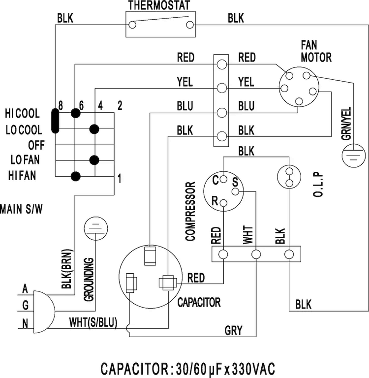 Wiring Diagram Diagram and Parts List for AW0529 XAA Samsung Air Conditioner