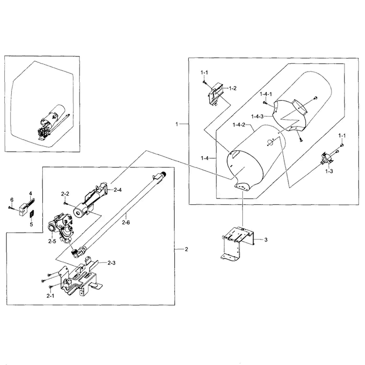 Burner Assy Diagram and Parts List for DV407AGW XAA-0002 Samsung Dryer