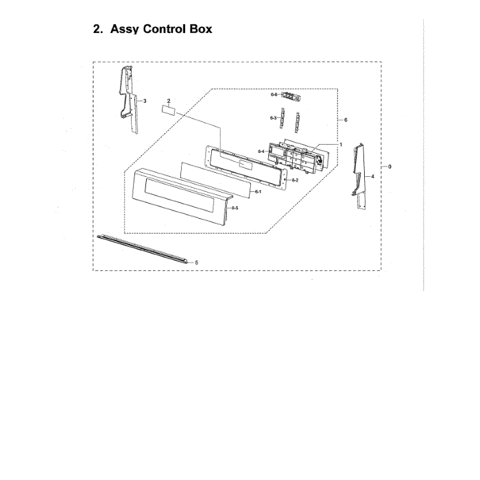 Control Box Diagram and Parts List for NX58M6630SS AA-00 Samsung Range