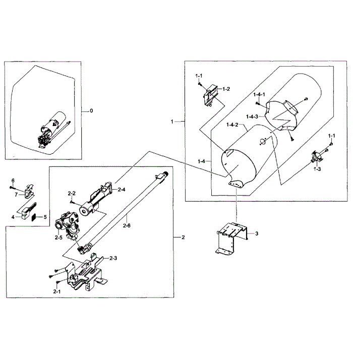 Burner Assembly Diagram and Parts List for DV435GTGJWR A1-01 Samsung Dryer