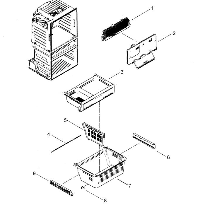 Freezer Diagram and Parts List for RF4267HABP XAA-00 Samsung Refrigerator