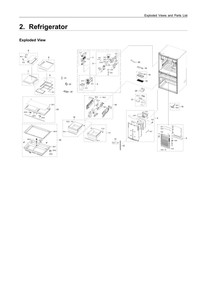 Refrigerator Parts Diagram and Parts List for RF28R7201DT AA-00 Samsung Refrigerator