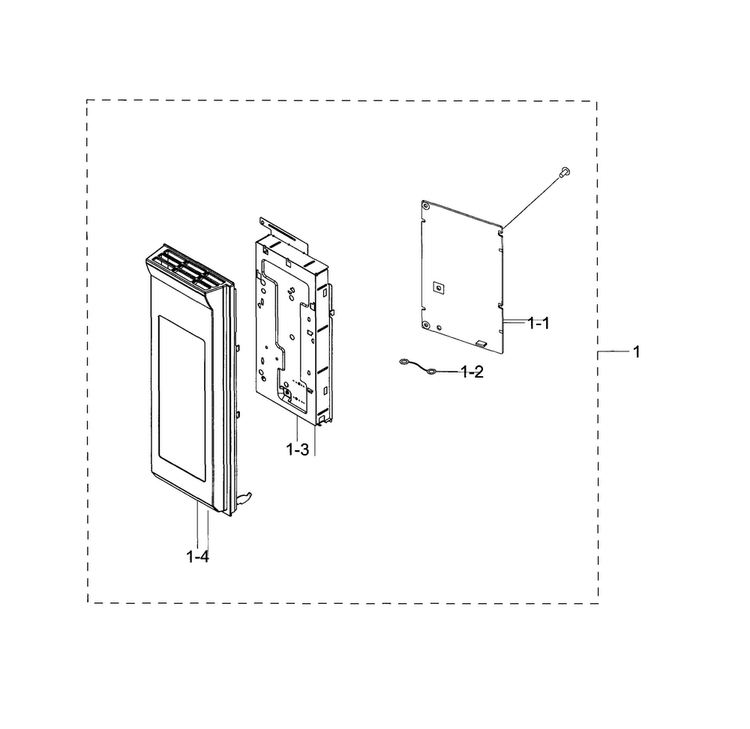 Control Box Diagram and Parts List for ME21H9900AS AA-0000 Samsung Microwave