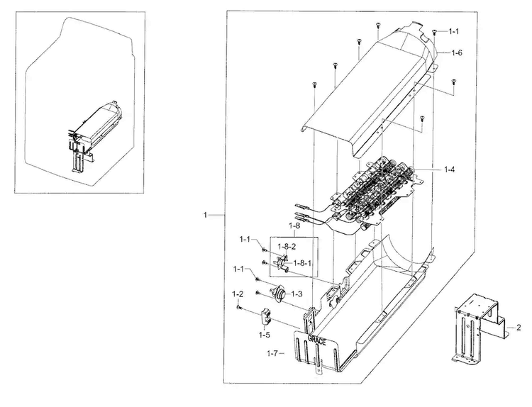 Duct & Burner Diagram and Parts List for DV56H9100EW A2-0000 Samsung Dryer