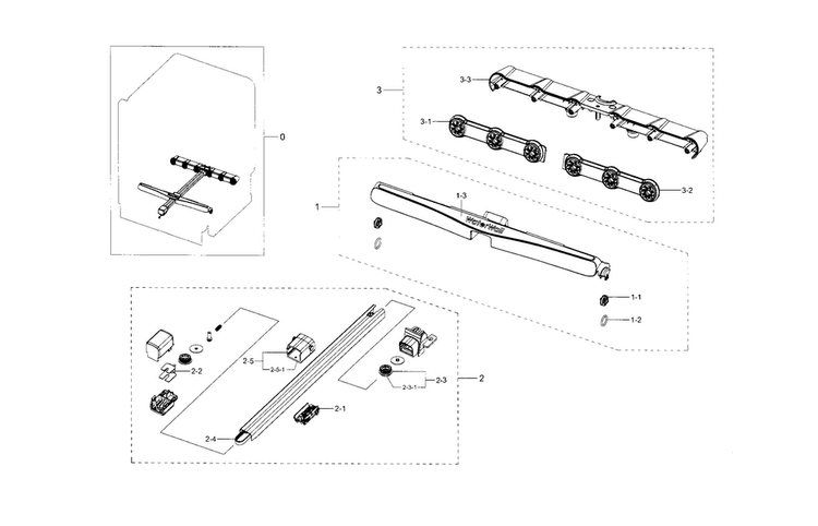 Motion Assy Diagram and Parts List for DW80H9940US AA-0000 Samsung Dishwasher