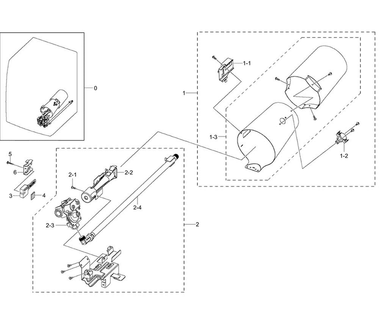 Duct Diagram and Parts List for DV45H7000GW A2-0002 Samsung Dryer