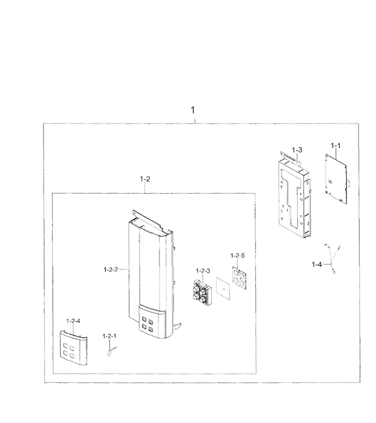 Control Panel Diagram and Parts List for SMH9207ST XAA-0001 Samsung Microwave