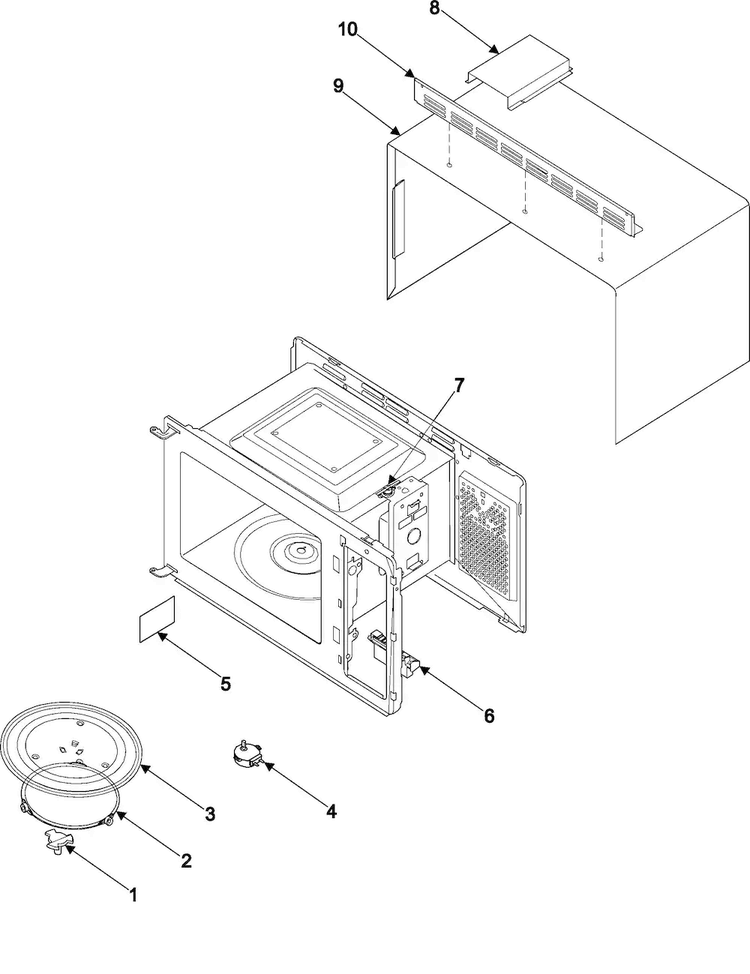 Body/cavity/elements Diagram and Parts List for MR1032CBC XAA Samsung Microwave