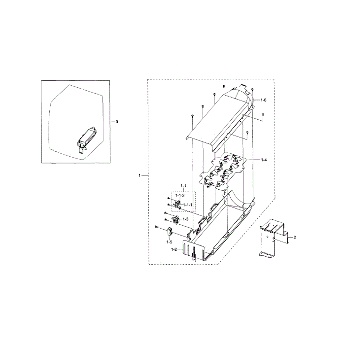 Duct Heater Diagram and Parts List for DV36J4000EW A3-00 Samsung Dryer