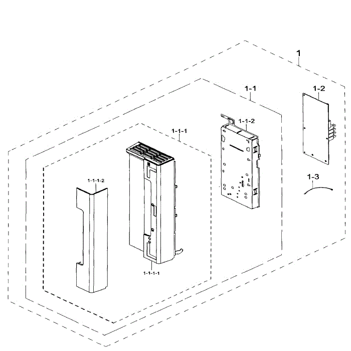 Control Panel Diagram and Parts List for MC17J8000CS AA-00 Samsung Microwave Oven Combo