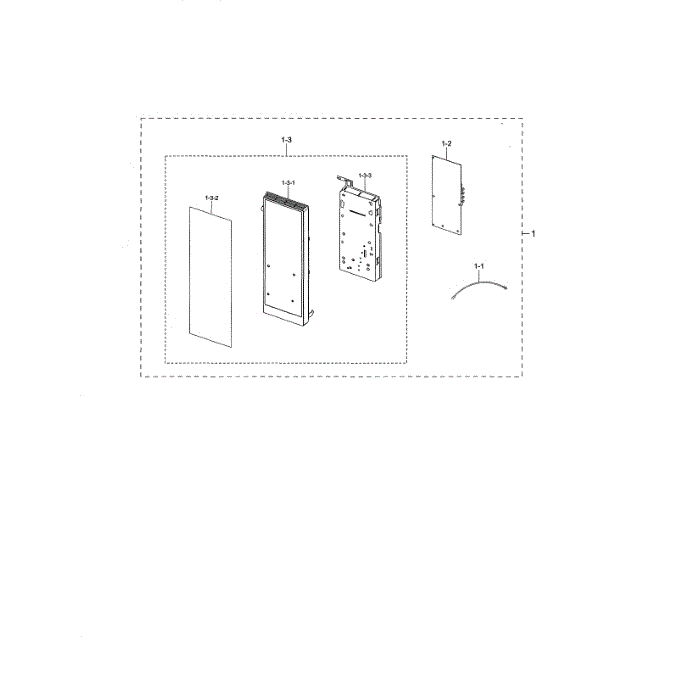 Control Box Diagram and Parts List for ME21M706BAG AA-00 Samsung Microwave Oven Combo