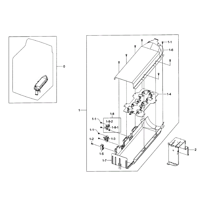 Heater Assembly Diagram and Parts List for DV422EWHDWR AA-01 Samsung Dryer