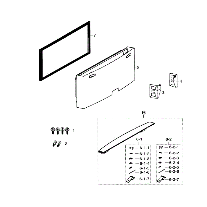 Freezer Door Diagram and Parts List for RF26HFENDSR AA-00 Samsung Refrigerator