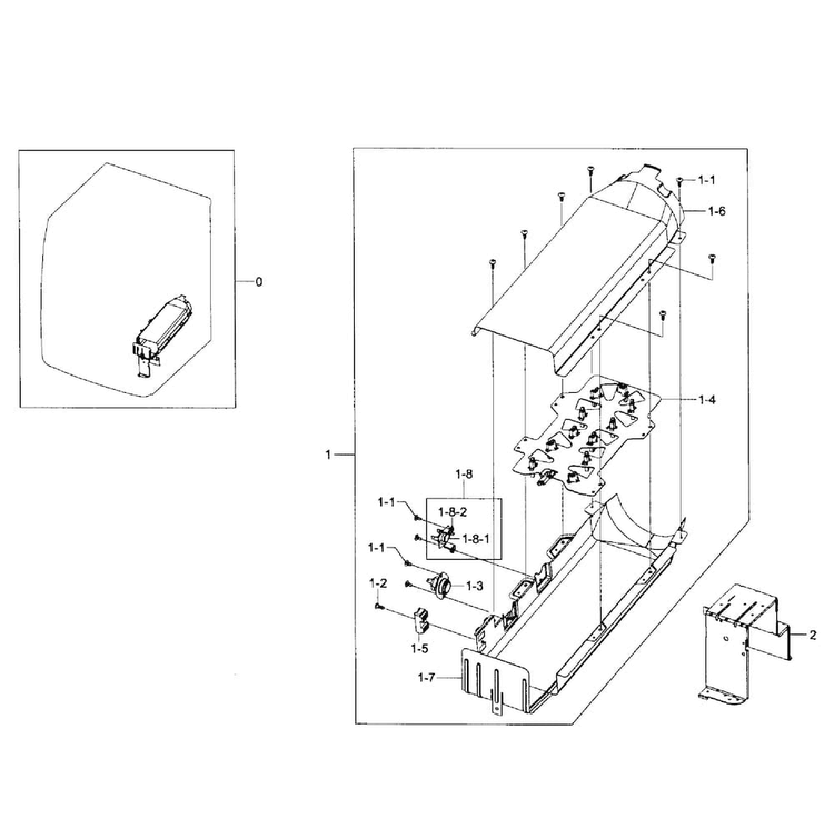 Heater Assy Diagram and Parts List for DV435ETGJRA A1-0001 Samsung Dryer