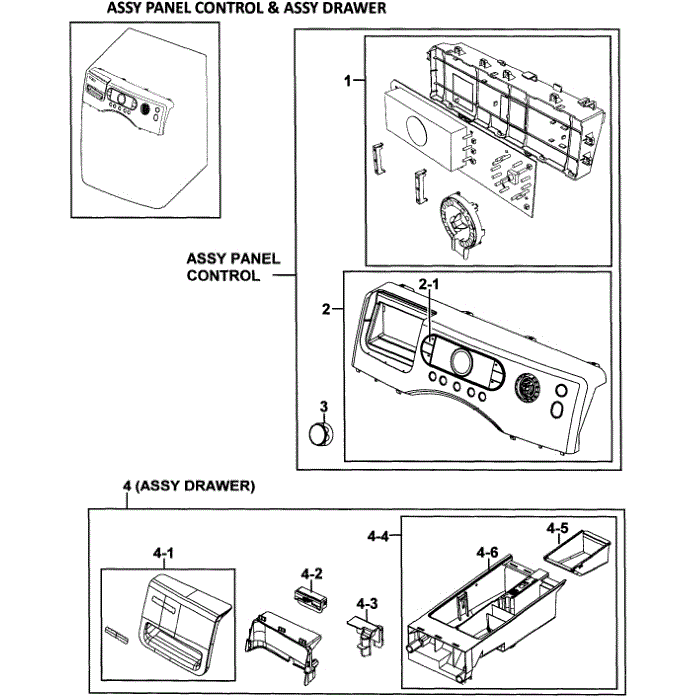 Control Panel Diagram and Parts List for WF328AAG XAA-00 Samsung Washer